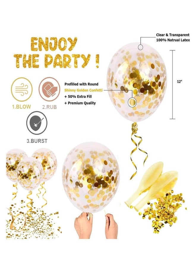 شورو مجموعة من 10 بالونات ذهبية لتزيين حفلات أعياد الميلاد والذكرى السنوية والمناسبات - Image 4